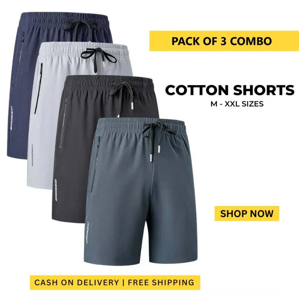 Men's Premium Stretch Shorts - Pack of 3