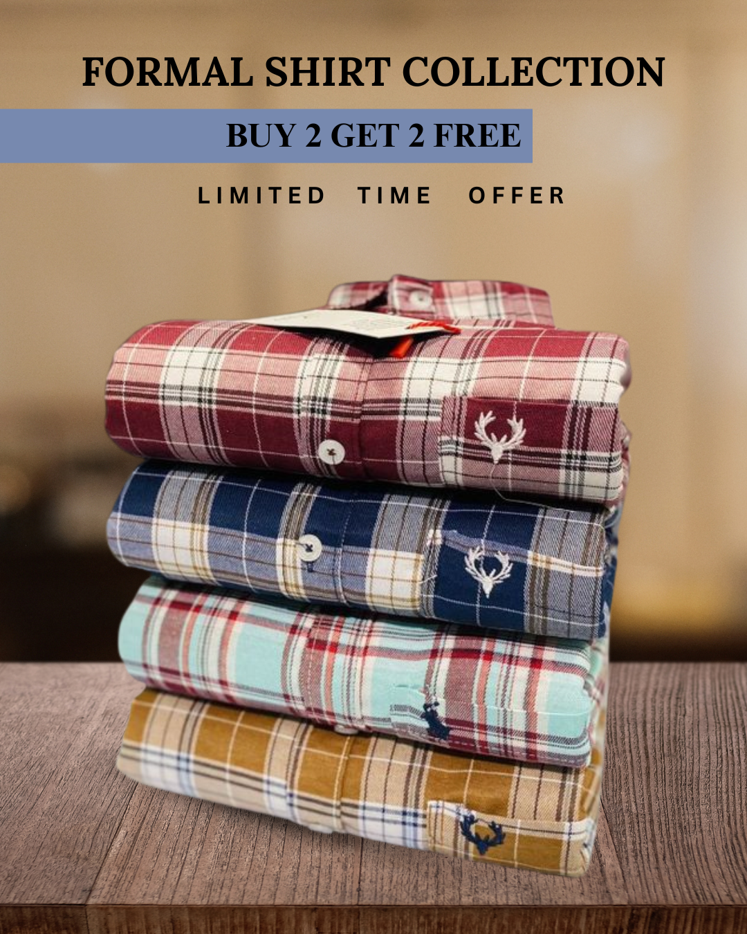Branded Everyday Formal Shirt Collection (Combo of 4)