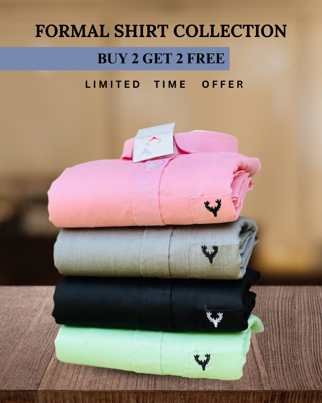 Branded Everyday Formal Shirt Collection (Combo of 4)