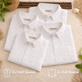 Premium Cotton Linen White Shirts (Combo Of 4)
