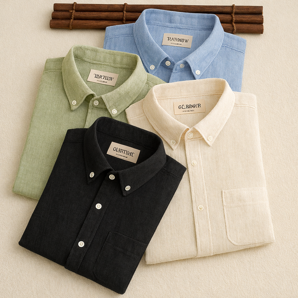 Men's Summer Cotton Linen Shirts (Combo of 4)