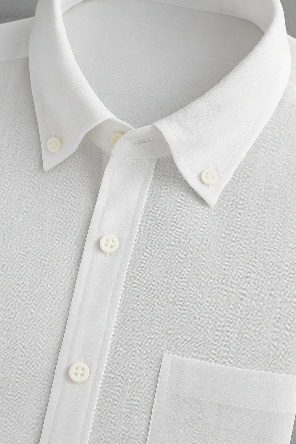 Men's Premium Line White Cotton Linen Shirt Full Sleeves (Pack Of 4)