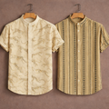 Men’s Premium Cotton Designer Shirt – Pack of 2