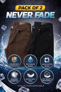 Premium Never Fade Denim Jeans (Pack of 2 )
