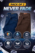Premium Never Fade Denim Jeans (Pack of 2 )