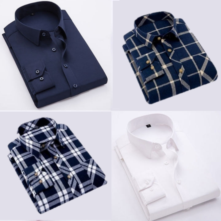 Branded Everyday Casual Shirt Collection (Combo of 4)