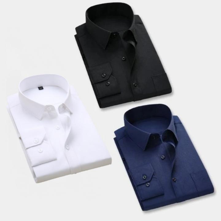 Black,White & Navy Premium Cotton Casual Shirts Pack Of 3