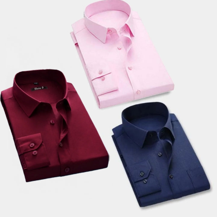 Navy, Pink , Maroon and Blue  Premium Cotton Casual Shirts Pack Of 3