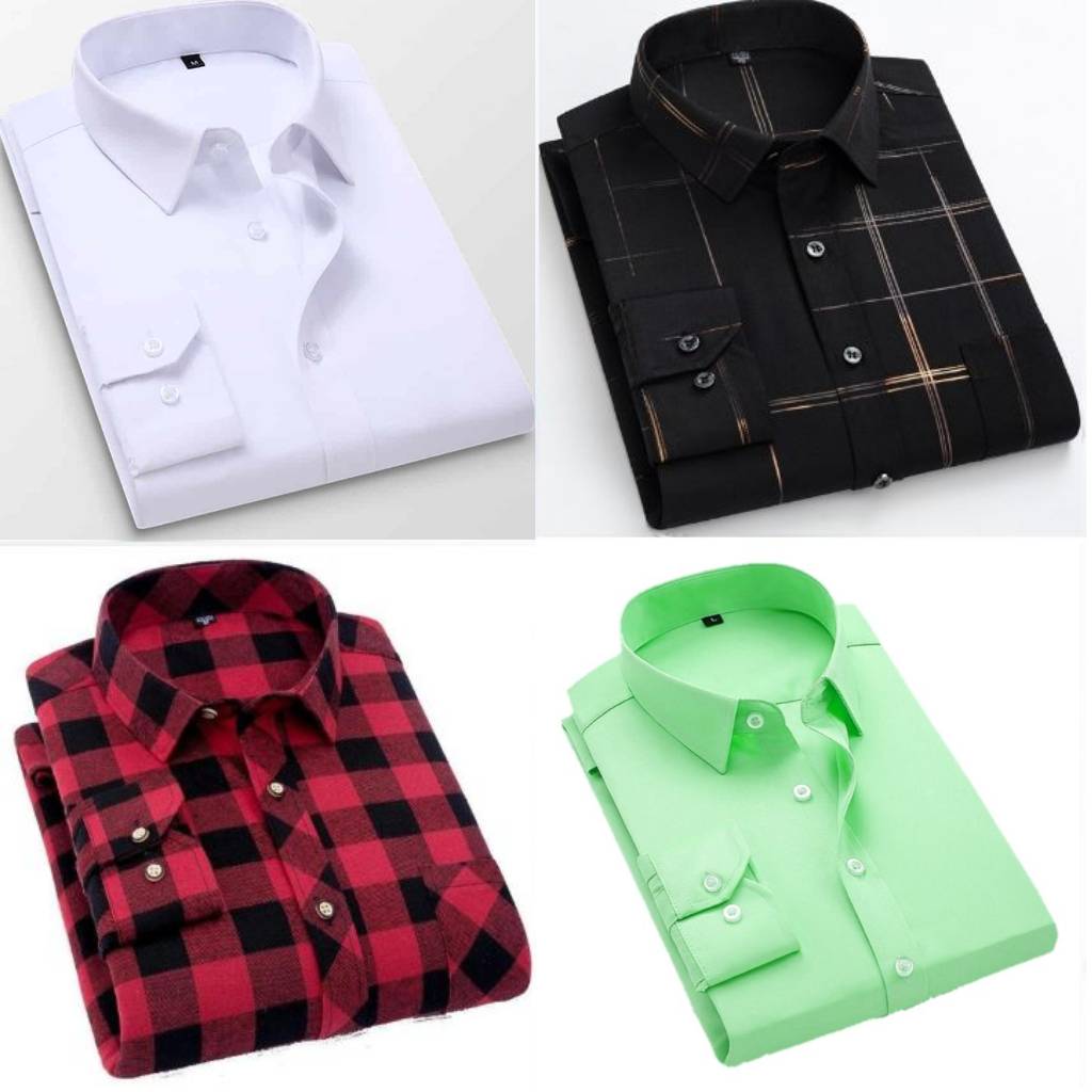 Branded Everyday Casual Shirt Collection (Combo of 4)