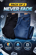Premium Never Fade Denim Jeans (Pack of 2 )
