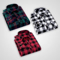 Pack Of 3 Checkred Premium Cotton Casual Shirts